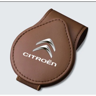 CITROEN LOGO car sun visor card business card leather storage clip C5X C6 C2 C3-XR C5 C4 C3 interior modified storage glasses clip sunglasses flip bracket