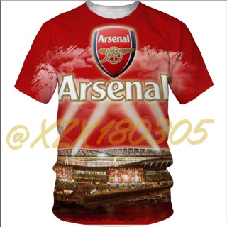 (ทั้งหมดในสต็อก Xzx180305) เสื้อแขนสั้น พิมพ์ลาย Arsenal Premier League 3D แห้งเร็ว คุณภาพสูง 11