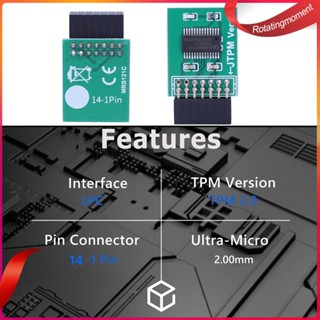 ❤ Rotatingmoment โมดูลรักษาความปลอดภัย เข้ารหัส TPM2.0 SATA สําหรับเมนบอร์ด MSI