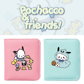  กระเป๋าสตางค์ ใบสั้น ลายการ์ตูน Pochacco ใบสั้น สามารถพับได้ คุณภาพสูง