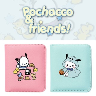  กระเป๋าสตางค์ ใบสั้น ลายการ์ตูน Pochacco ใบสั้น สามารถพับได้ คุณภาพสูง