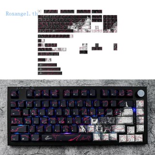 Rox ชุดปุ่มกดคีย์บอร์ด PBT 146 คีย์ ลายกราฟฟิตี้ เชอร์รี่ สีย้อม