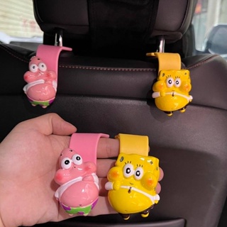 SpongeBob Paida Star Creative Car Rear Seat Hook Car Seat Back Storage Decoration Hook Vehicle-Mounted Shelf Ungm