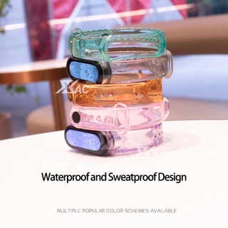 โปร่งใสสําหรับ Mi 5 6 7 8 9 สายคล้องคอสร้อยข้อมือสําหรับ Xiaomi Band 8 สายรัดข้อมือกันน้ําสีสันสดใส miband 7 สาย miband 9