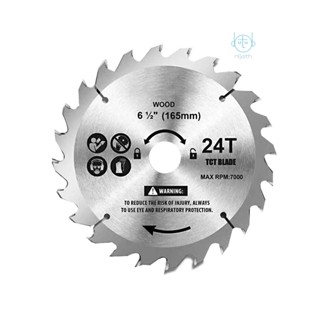 [mjia] ใบเลื่อยวงเดือน TCT 6-1/2 นิ้ว 165 มม. แผ่นตัดไม้ 24 ซี่ สําหรับตัดไม้เนื้อแข็ง และไม้เนื้ออ่อน ชิปบอร์ด และไม้อัด Arbor 20 มม.