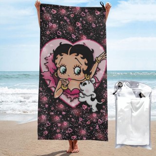 Betty Boop ผ้าขนหนูอาบน้ํา ดูดซับน้ํา ขนาดใหญ่ 32x52 นิ้ว แห้งเร็ว สําหรับผู้ชาย ผู้หญิง ท่องเที่ยว ว่ายน้ํา