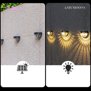 Amymoons โคมไฟ LED พลังงานแสงอาทิตย์ กันน้ํา สําหรับตกแต่งสวน บันได และบันได