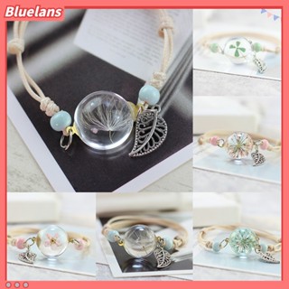 【 Bluelans 】สร้อยข้อมือ จี้ลูกบอลแก้ว ทนต่อการเสียดสี ที่ทนทาน สําหรับผู้หญิง