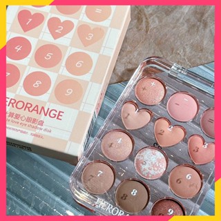 Herorange พาเลทอายแชโดว์ เนื้อแมตต์ ประกายเลื่อม ติดทนนาน