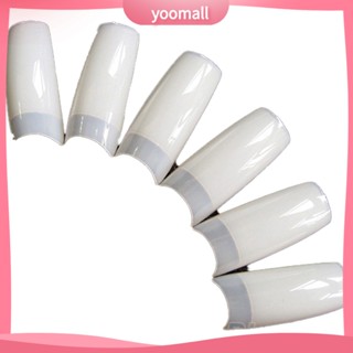 {YO} เล็บปลอมอะคริลิค สีนู้ด 10 ขนาด สําหรับตกแต่งเล็บ 500 ชิ้น