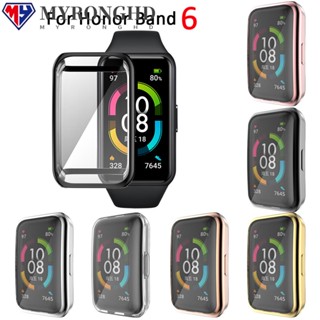 เคสฝาครอบหน้าจอ TPU แบบนิ่ม ป้องกันเต็มจอ สำหรับนาฬิกาข้อมือ Huawei Band 6