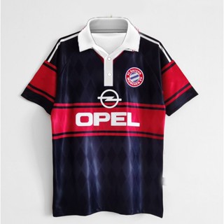 เสื้อกีฬาแขนสั้น ลายทีมชาติฟุตบอล Bayern 97-99 ชุดเหย้า สไตล์เรโทร