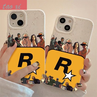 เคสโทรศัพท์มือถือแบบนิ่ม กันกระแทก ลายภาษาอังกฤษ R Star เรียบง่าย สําหรับ Iphone 14promax 13 12 11 7 8plus XSRL