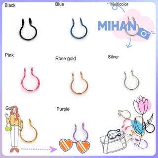 Mihan เครื่องประดับจมูกแหวนสแตนเลสเจาะร่างกายหลากสี 8 มม.