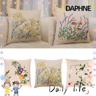 Daphne ชุดปลอกหมอนปักครอสสติตช์ ลายดอกไม้