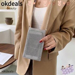 Okdeals กระเป๋าสะพายไหล่ กระเป๋าถือ สีพื้น สําหรับสตรี