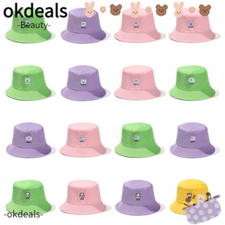 OKDEALS หมวกชาวประมง หมวกตกปลา ปักลายสัตว์ ฤดูร้อน สําหรับผู้หญิง และผู้ชาย