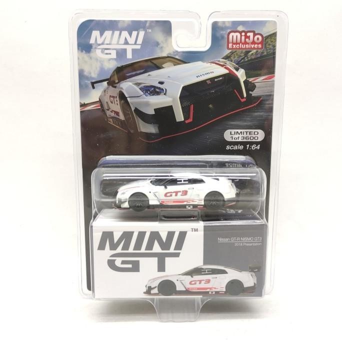 นําเสนอ Mijo MiniGT Nissan GTR R35 Nismo GT3 White 2018 ขนาดเล็ก