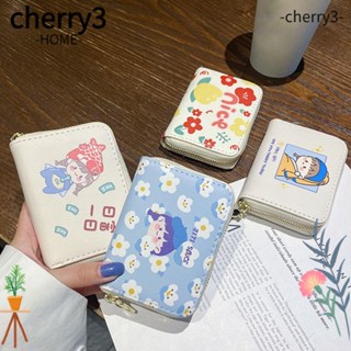 Cherry3 กระเป๋าสตางค์ ใบสั้น อเนกประสงค์ สําหรับใส่บัตร