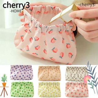 Cherry3 กระเป๋าใส่เงิน แบบพกพา พิมพ์ลายผลไม้ สําหรับเดินทาง