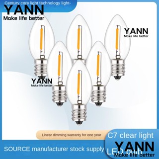 Yann1 หลอดไฟ LED คริสตัล สีขาวอบอุ่น E12 E14 0.5W 1W 2200K 2700K 6000K