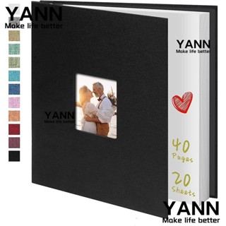 Yann1 อัลบั้มรูปภาพ ผ้าลินิน แฮนด์เมด มีกาวในตัว 11x10.6 นิ้ว 40 หน้า