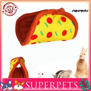 Superpets ที่นอนสัตว์เลี้ยง แบบนิ่ม พิมพ์ลายพิซซ่า กระรอก หนูแฮมสเตอร์ สําหรับสัตว์เลี้ยง หนูแฮมสเตอร์