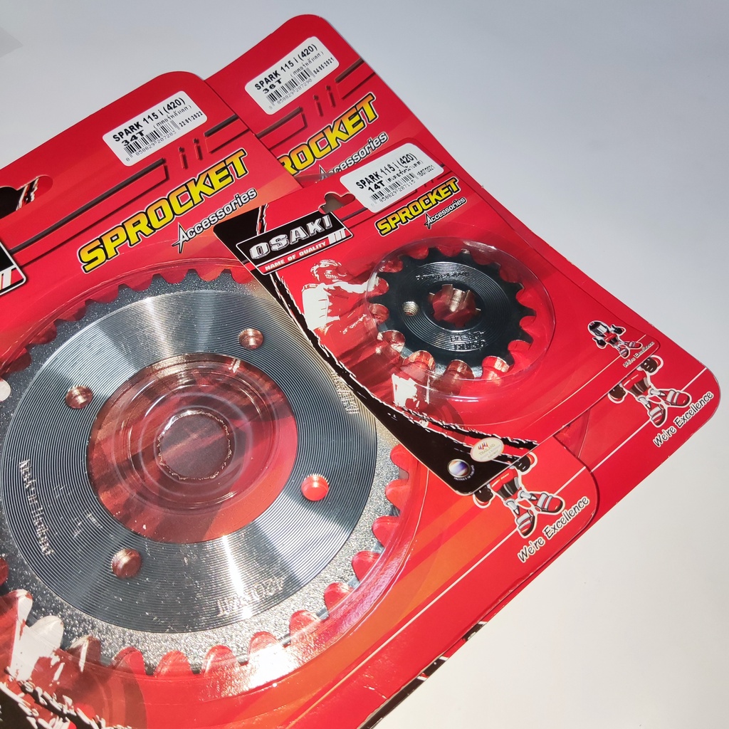 OSAKI (420) สเตอร์หน้า-หลัง สเตอร์เลส SPARK115-i,Finn อะไหล่ทดแทน พร้อมเปลี่ยนสินค้าคุณภาพ ได้มาตรฐาน ทนทาน แข็งแรง