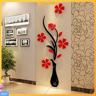 [Bakilili] สติกเกอร์แจกันดอกไม้ ต้นไม้ 3D ขนาด 30x80 ซม. ลอกออกได้ สําหรับตกแต่งผนังบ้าน DIY