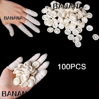 Banana1 ถุงมือป้องกันนิ้วมือ แบบใช้แล้วทิ้ง สําหรับทําเล็บ 100 ชิ้น