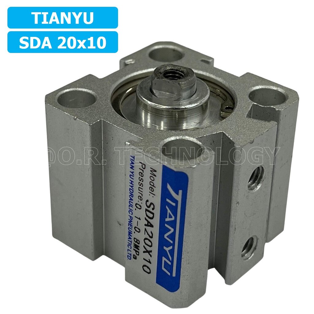(1ชิ้น) SDA 20x10 กระบอกลมคอมแพค กระบอกลม รุ่นคอมแพค Compact Air Cylinder SDA Series แบบคอมแพค