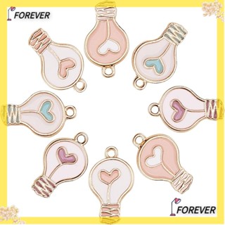 Forever จี้โคมไฟหัวใจ โลหะผสม สีทอง 9*17 มม. 40 ชิ้น 4 สี