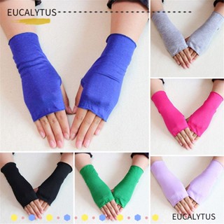 EUTUS ถุงมือ แบบบาง ป้องกันรังสียูวี หน้าจอสัมผัส สีพื้น สําหรับผู้หญิง และผู้ชาย