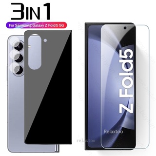 3IN1 Front Back Full Cover Tempered Glass clear Film For Samsung Galaxy Z Fold5 Fold ZFold 5 ZFold5 5G SMF946B Phone Glass Camera Lens Screen Protectors Film