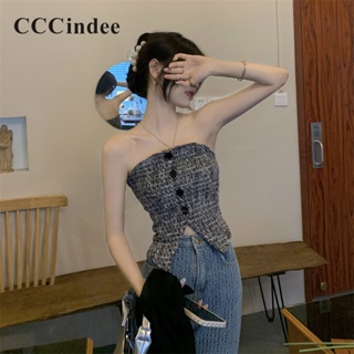 Cccindee เสื้อท็อปลําลอง เข้ารูป เซ็กซี่ แฟชั่นใหม่ สําหรับสตรี 2023