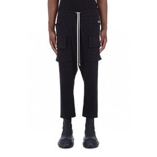 Rick OWENS ชุดเอี๊ยมกางเกงขายาว เอวลอย ทรงหลวม แต่งแหวนคู่ สําหรับผู้หญิง