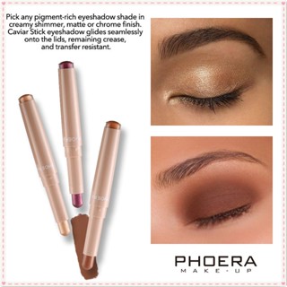 Phoera 10 สี Stereo Eye Shadow Stick ปากกาอายแชโดว์ Double Color Gradient Shadow Stick Glitter แต่งหน้าผู้หญิง Comestic Taller JOYFEEL