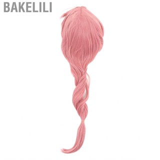 Bakelili Costume Wig  Easy Wearing Fine Fiber Free DIY Stylish Straight Long Women Pink for Party