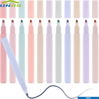 Uniis ปากกามาร์กเกอร์ ไฮไลท์ สีพาสเทล เรืองแสง 6 ชิ้น