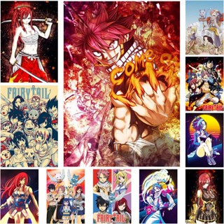 โปสเตอร์กระดาษ พิมพ์ลายการ์ตูน Fairy Tail ขนาด 42X30 เซนติเมตร สีขาว สไตล์คลาสสิก สําหรับตกแต่งบ้าน