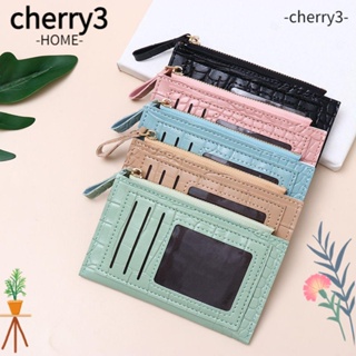 Cherry3 กระเป๋าสตางค์ กระเป๋าใส่เหรียญ มีซิป สไตล์นักธุรกิจ