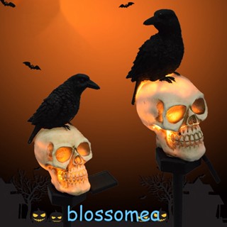 Blossomea โคมไฟพลังงานแสงอาทิตย์ รูปกะโหลกโบราณ สําหรับตกแต่งเล็บ