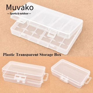 Muvako กล่องพลาสติกใส ทรงสี่เหลี่ยม 4 ขนาด สําหรับใส่เครื่องประดับ ลูกปัด