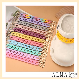 Alma สายโซ่คล้องรองเท้า ประดับไข่มุก ลายดอกไม้ หลากสี 70 ซม. DIY 4 ชิ้น