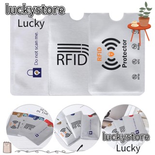 Lucky ปลอกป้องกันการ์ด Rfid อลูมิเนียม ป้องกัน Rfid Wallet 10 ชิ้น