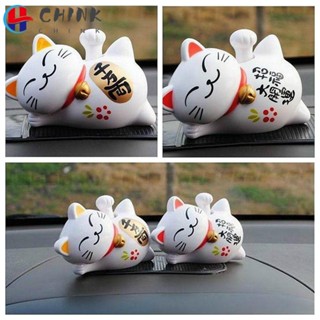 Chink ตุ๊กตาแมวกวัก สําหรับตกแต่งภายในรถยนต์