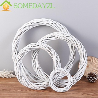 Somedayzl แหวนหวายธรรมชาติ สําหรับแขวนตกแต่งประตู หน้าต่าง DIY