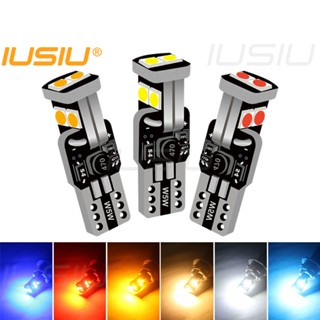 Iusiu หลอดไฟเลี้ยว Led T10 194 168 W5W WY5W 6SMD 3030 12v สําหรับติดป้ายทะเบียนรถยนต์ รถจักรยานยนต์