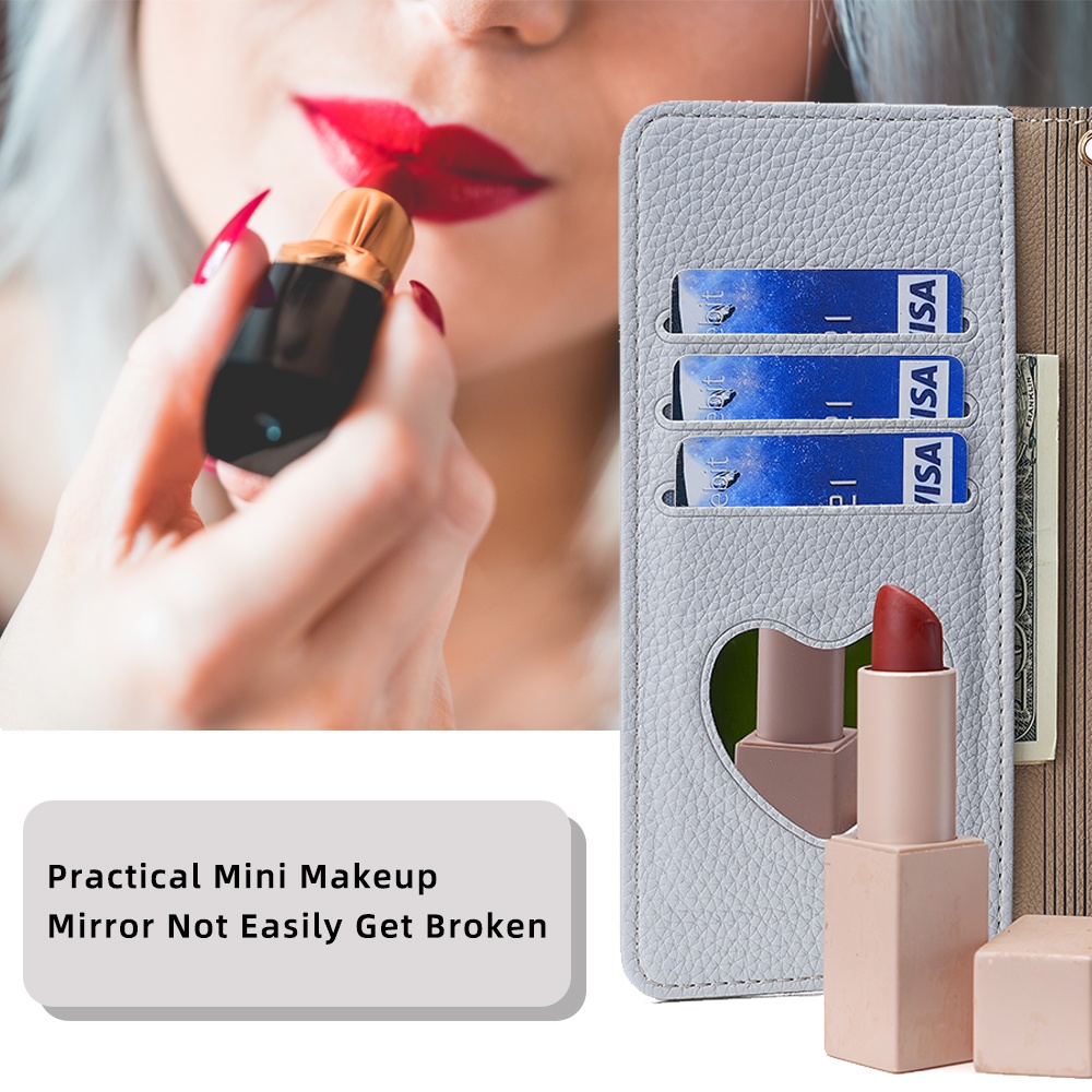 เคส Huawei P30 P20 P10 Pro Plus Lite ฝาพับ เคสโทรศัพท์ หนัง PU พร้อมสายคล้องไหล่โลหะ สําหรับผู้หญิง - รูปที่ 5