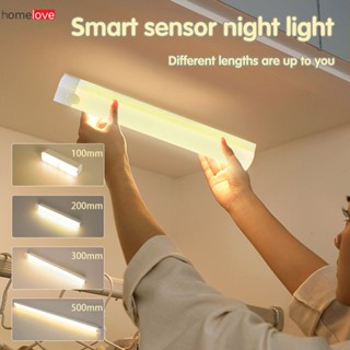 Motion Sensor Night Light Wireless Led Sensor Light Usb แบบชาร์จไฟได้วอร์มไวท์ไร้สายตู้เสื้อผ้าตู้บันไดไฟ LED homelove